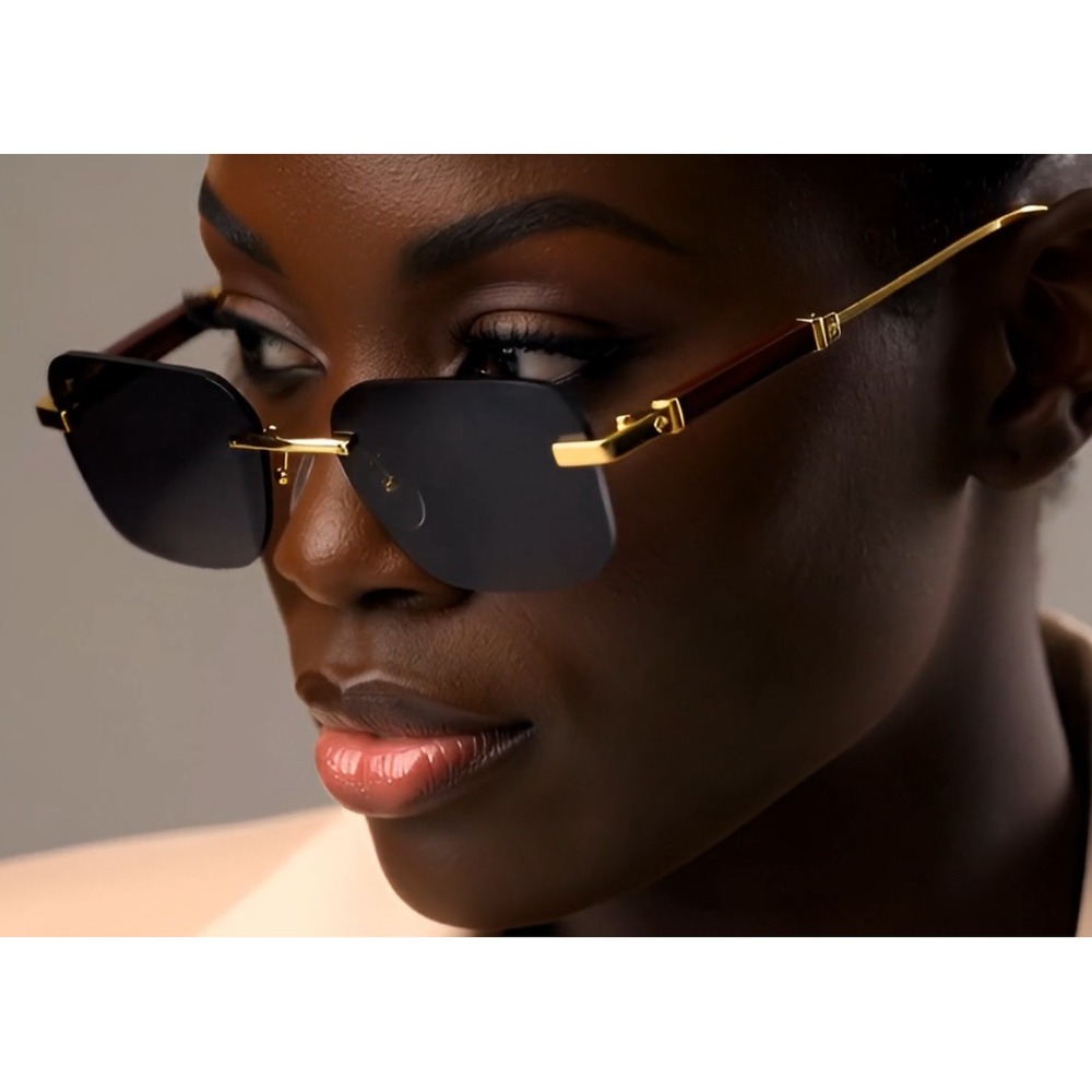 Sophisticated Sunglassesโ Gold Hip Hop Cholo Dark Lenses Fashion Eyewear Lentes